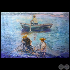 RECUERDO DE LOS PESCADORES - Pintura de Vilma Riveros